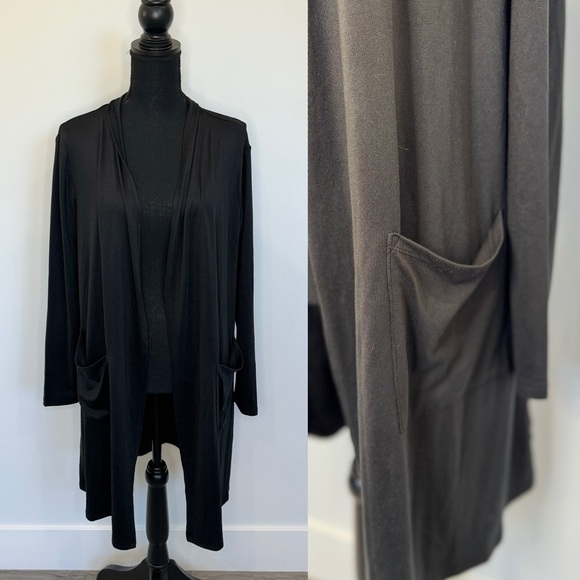 32 Degree Cool Black Open Front Long Sleeve Cardigan (S) - Picture 1 of 6